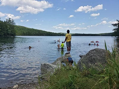 Young Bucks Swimming
