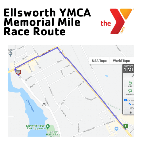 Ellsworth Memorial Mile Race Route